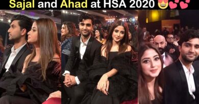 sajal ali and ahad raza mir at hum style award 2020