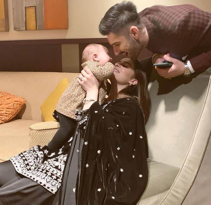 aiman khan new baby girl name photos