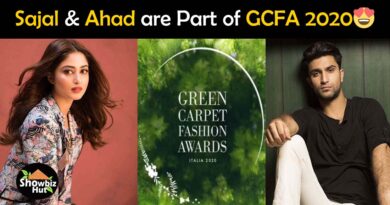 sajal aly and ahad raza mir at Green carpet fashion awards 2020