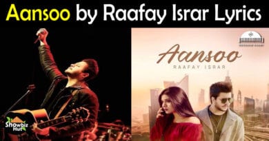 Aansoo by Raafay Israr Lyrics