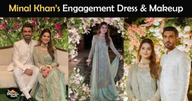 minal khan engagement dress and makeup