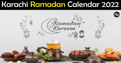 Karachi Ramadan Calendar 2022
