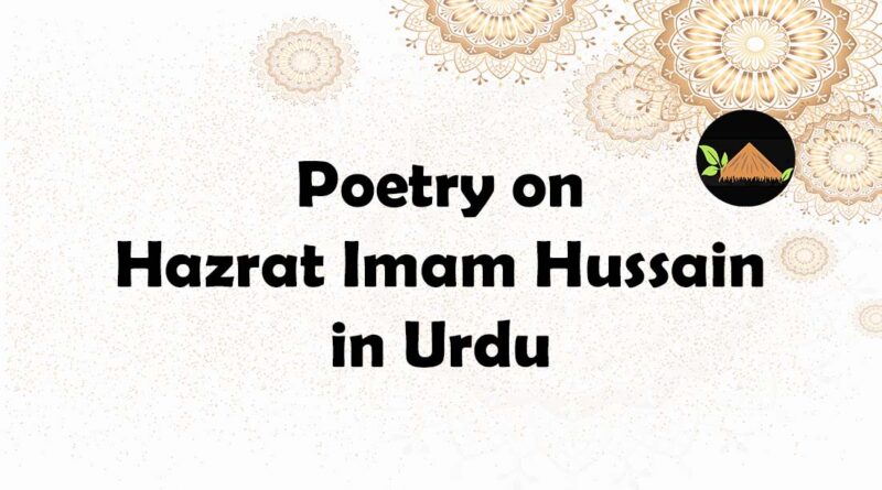 hazrat imam hussain poetry in urdu shayari