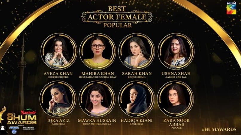 8th Hum Awards 2022 Nominations