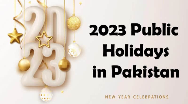 Public Holidays 2023 Pakistan