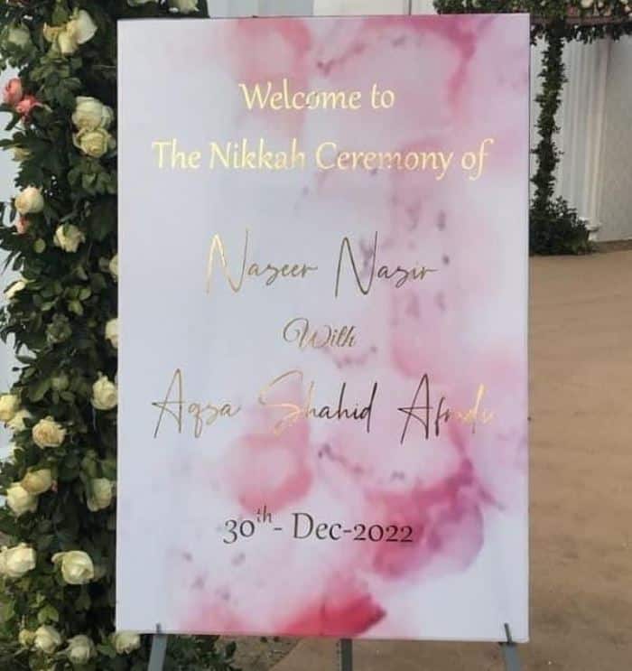 shahid afridi daughter aqsa wedding nikkah pics